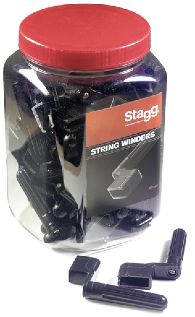 Stagg GSW-40 BK, černé kličky k navíjení strun (40ks)