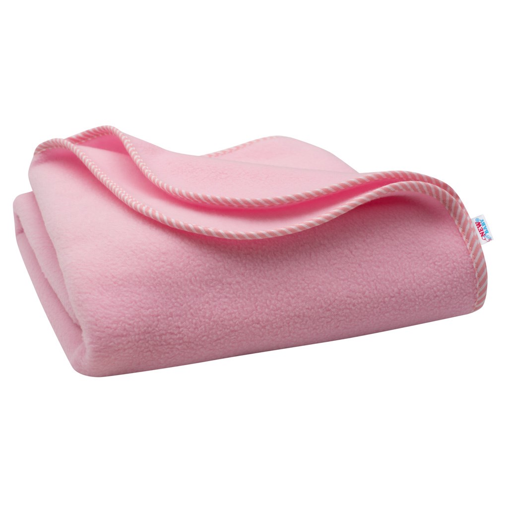 Dětská fleecová deka New Baby 100x75 - proužky - růžová