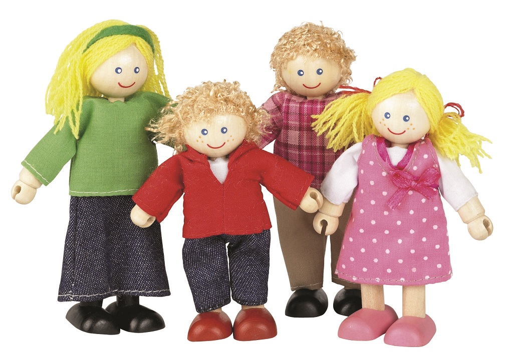 Tidlo Dřevěné panenky do domečku Rodina