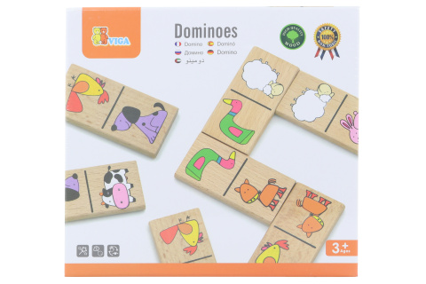 Dřevěné domino - domácí zvířátka