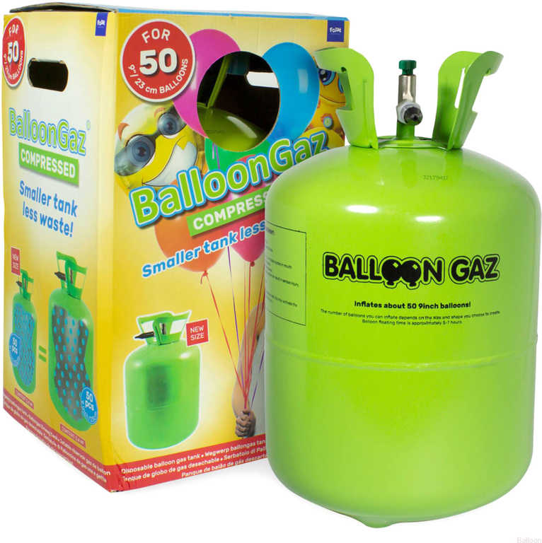 BalloonGaz Helium 400l jednorázové na plnění až 50ks latexových balónků 23cm