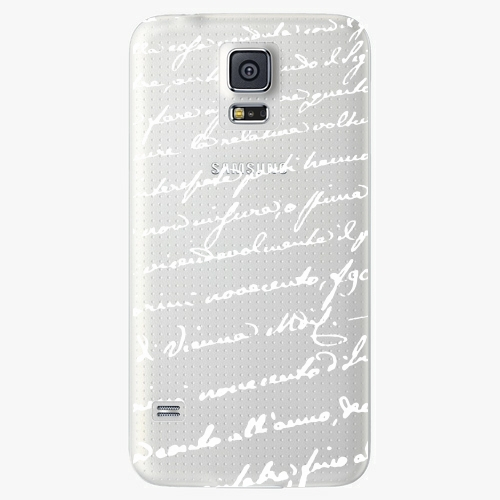 Plastový kryt iSaprio - Handwiting 01 - white - Samsung Galaxy S5