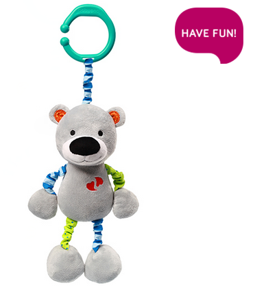 BabyOno Závěsná hračka s vibrací a chrastítkem Bear Basil