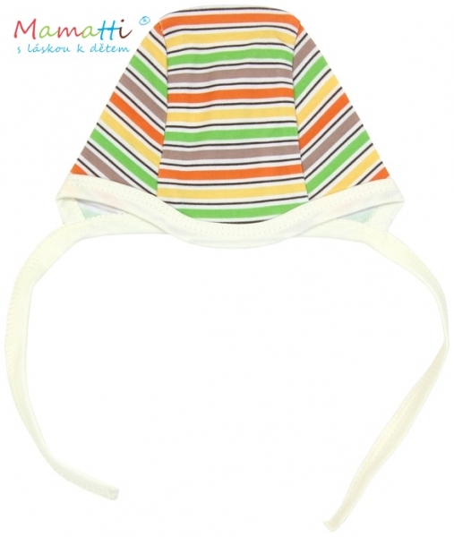 Čepička Mamatti - CAR- barevné proužky