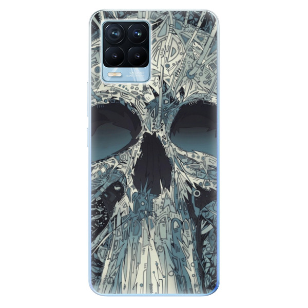 Odolné silikonové pouzdro iSaprio - Abstract Skull - Realme 8 / 8 Pro