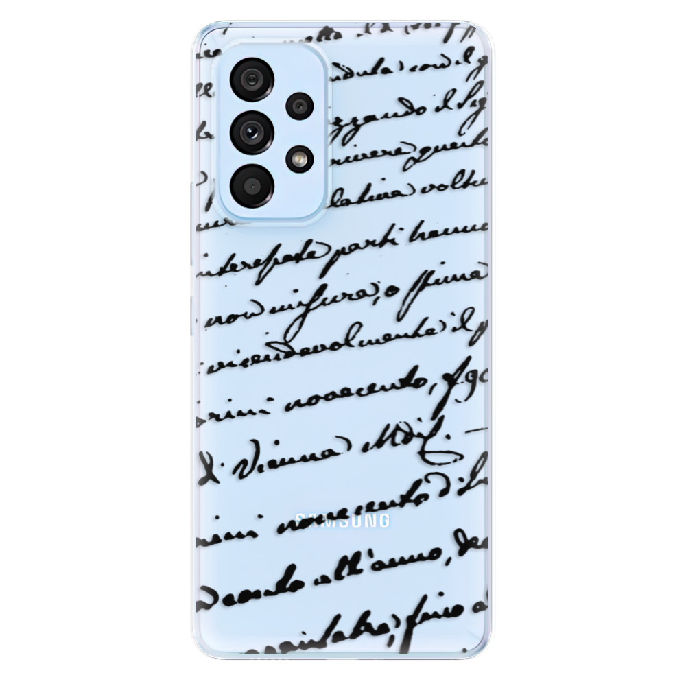 Odolné silikonové pouzdro iSaprio - Handwriting 01 - black - Samsung Galaxy A53 5G