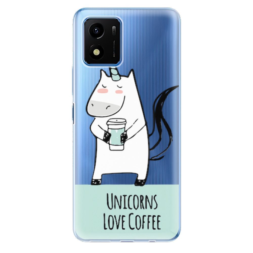 Odolné silikonové pouzdro iSaprio - Unicorns Love Coffee - Vivo Y01