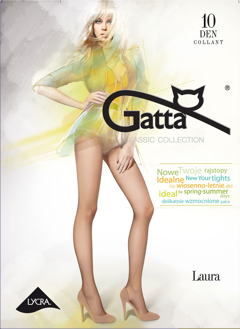 Punčochové kalhoty Gatta Laura 10 den 2-4