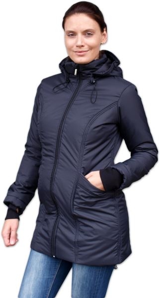 JOŽÁNEK Zimní bunda pro těhotné/nosící - vyteplená, černá, vel.