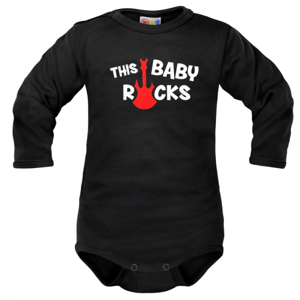 body-dlouhy-rukav-dejna-this-baby-rocks-cerne-vel-68-68-3-6m