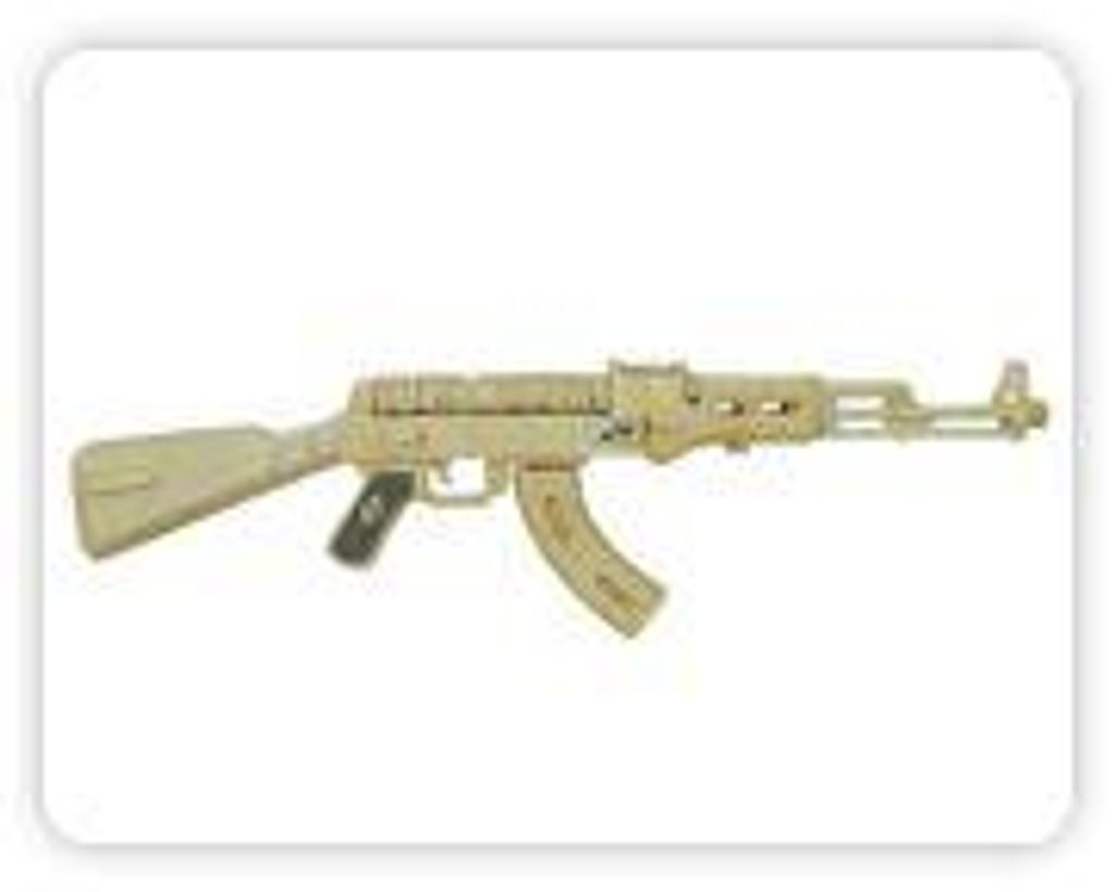 Woodcraft Dřevěné 3D puzzle samopal AK 47