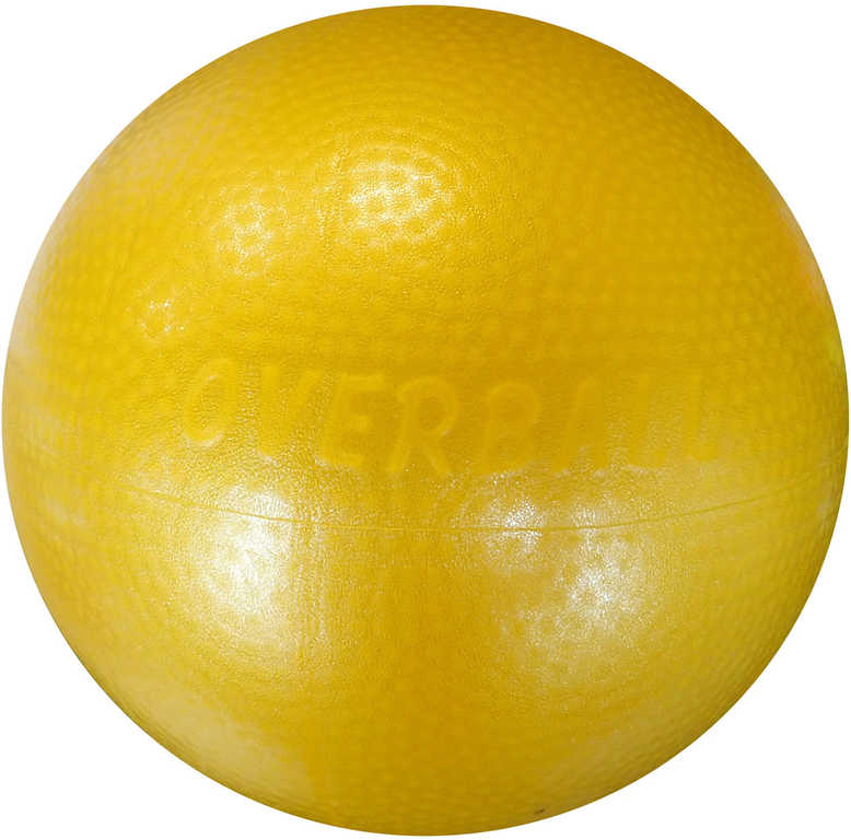 ACRA Míč overball 230mm žlutý fitness gymball rehabilitační do 150kg