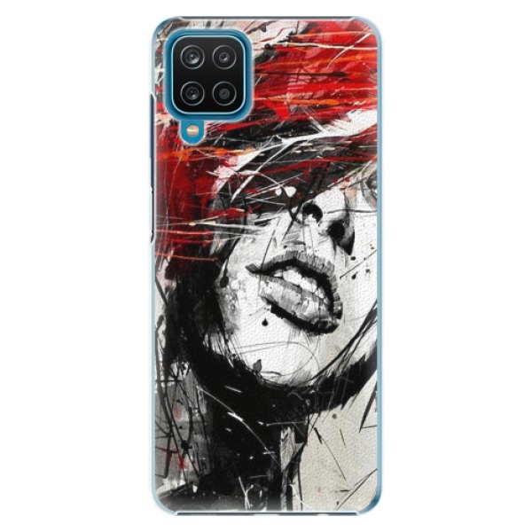 Plastové pouzdro iSaprio - Sketch Face - Samsung Galaxy A12