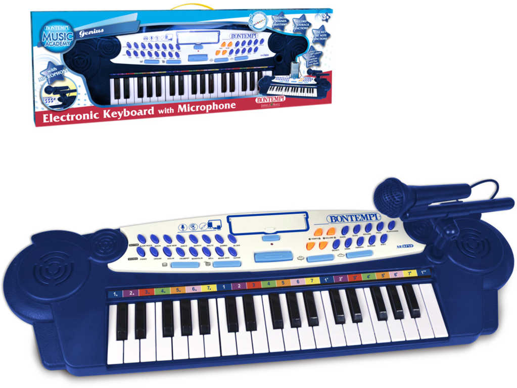 BONTEMPI Dětské elektronické piano keyboard s mikrofonem 37 kláves