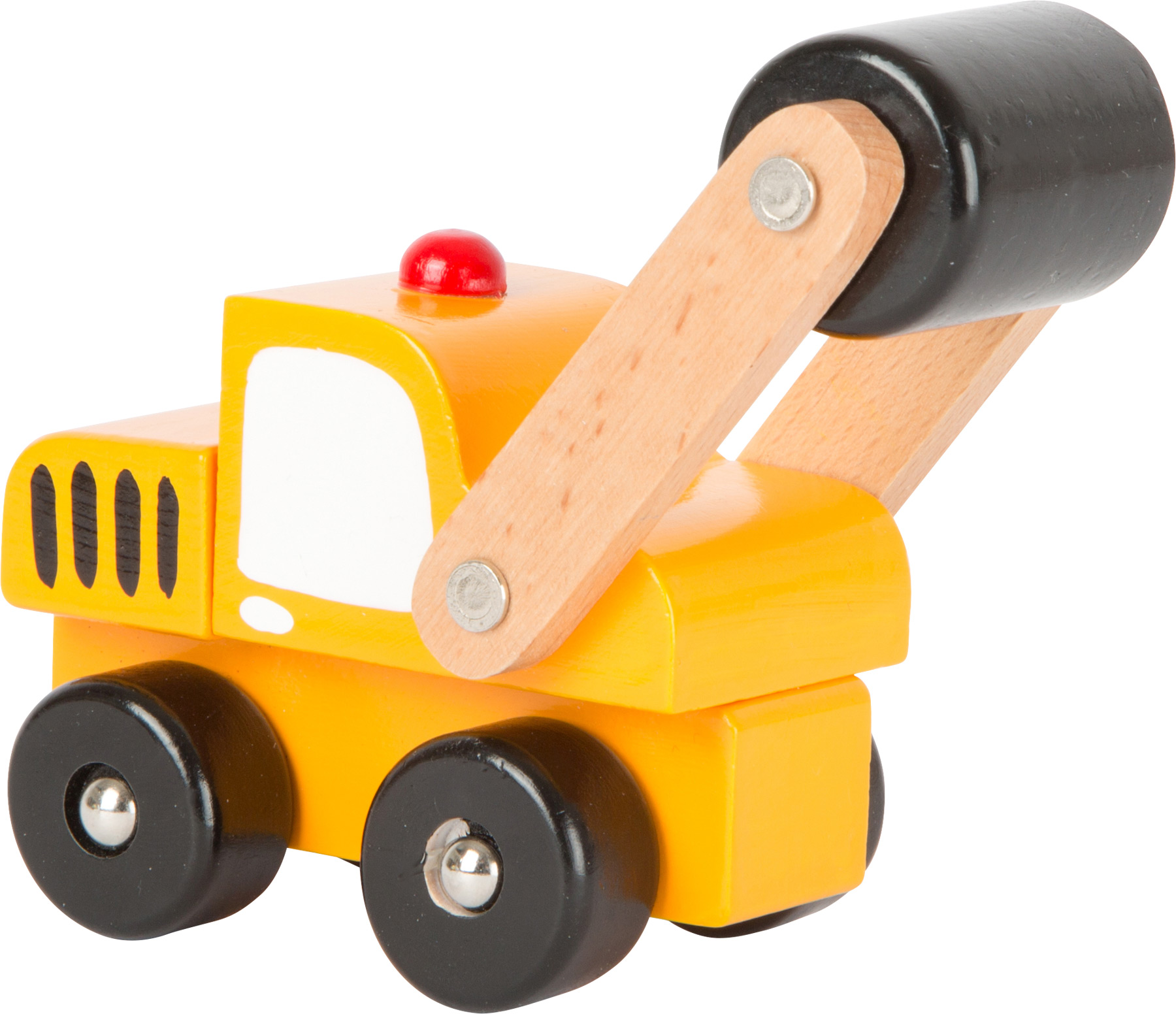 Dřevěná autíčka - Stavební stroje 1 ks válec