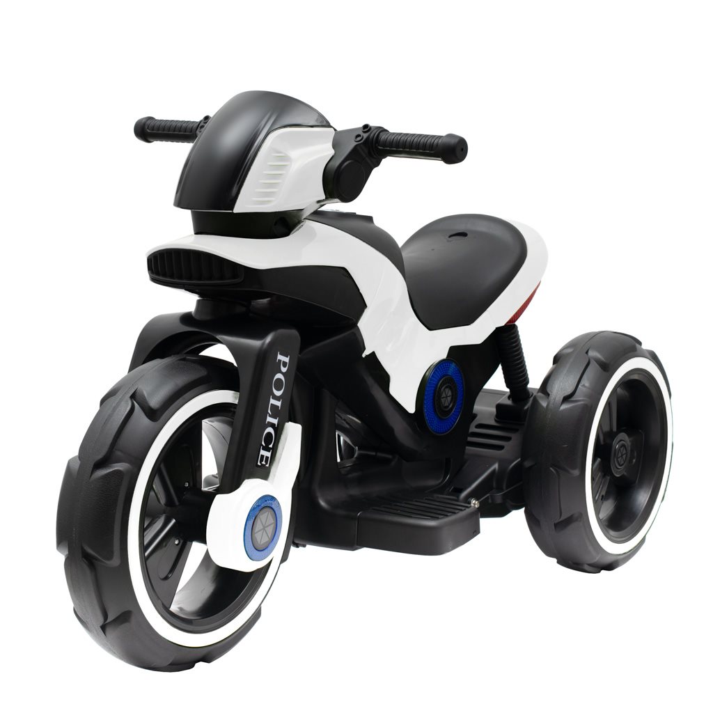 Dětská elektrická motorka Baby Mix POLICE - bílá