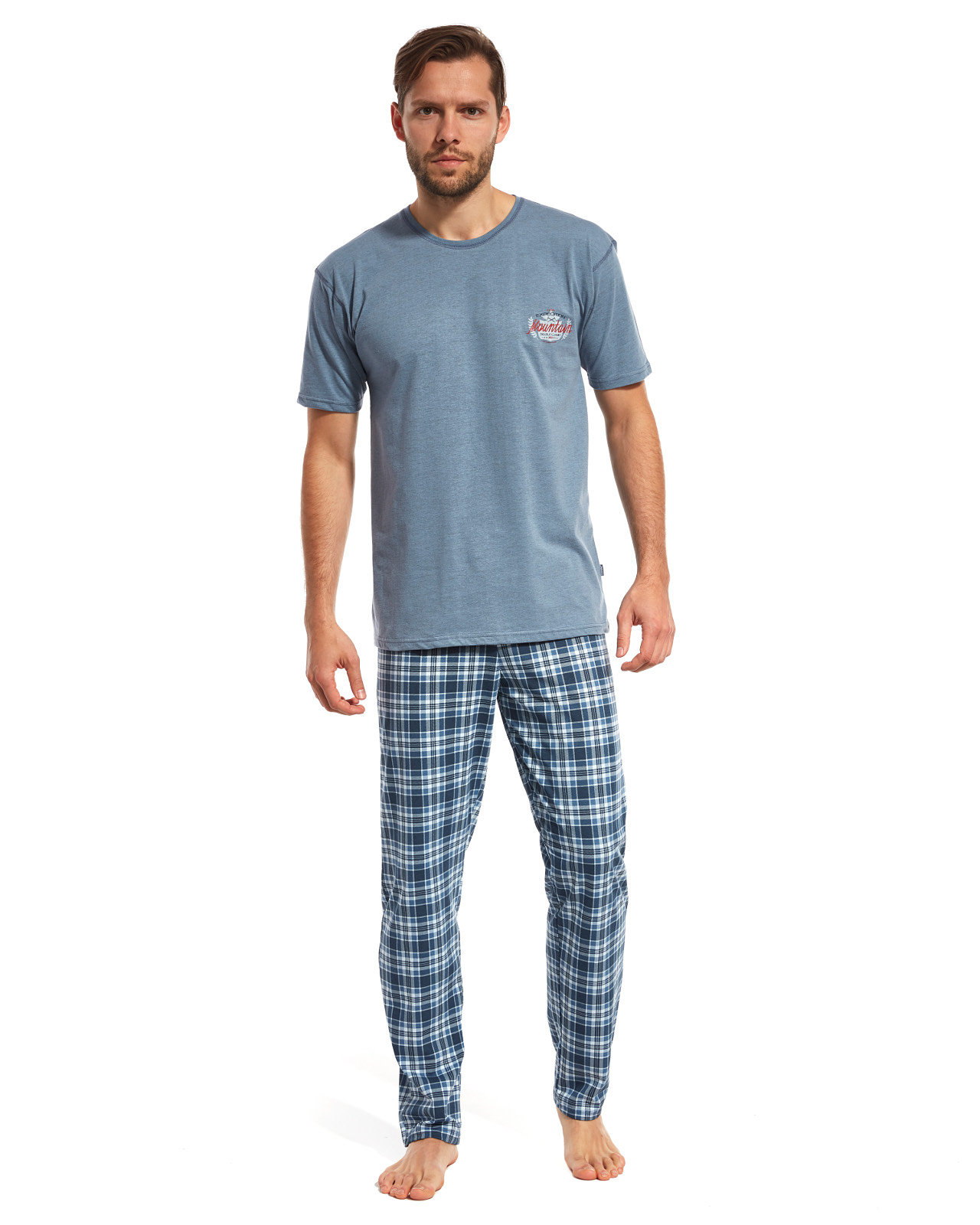 Pánské pyžamo Cornette 134/98 Mountain 4 - Modrá žíhaná/S