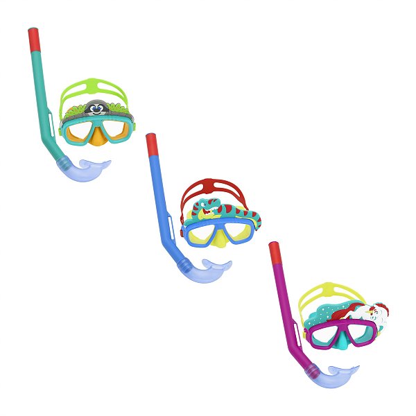 Bestway - Šnorchovací set dětský Aquapals (zelená, růžová, modrá)