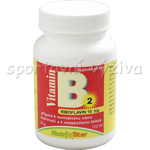 Riboflavin vitamín B 2 10mg 100 kapslí