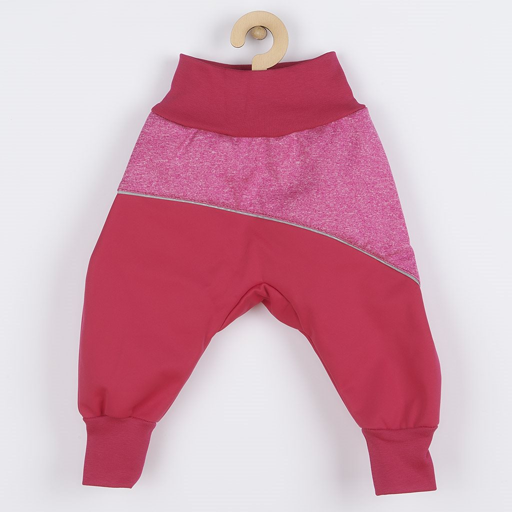Softshellové kojenecké kalhoty New Baby - růžová/86 (12-18m)
