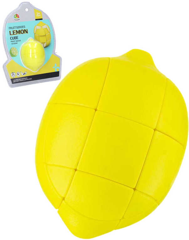 Hra hlavolam citron 8cm dětská skládačka ovoce plast