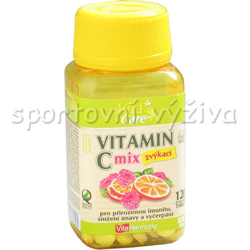 Vitamín C 100mg MIX pomeranč malina 120tablet