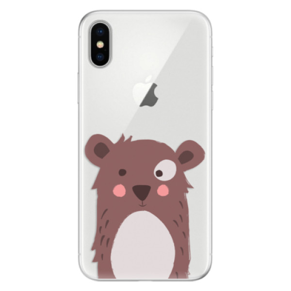 Silikonové pouzdro iSaprio - Brown Bear - iPhone X