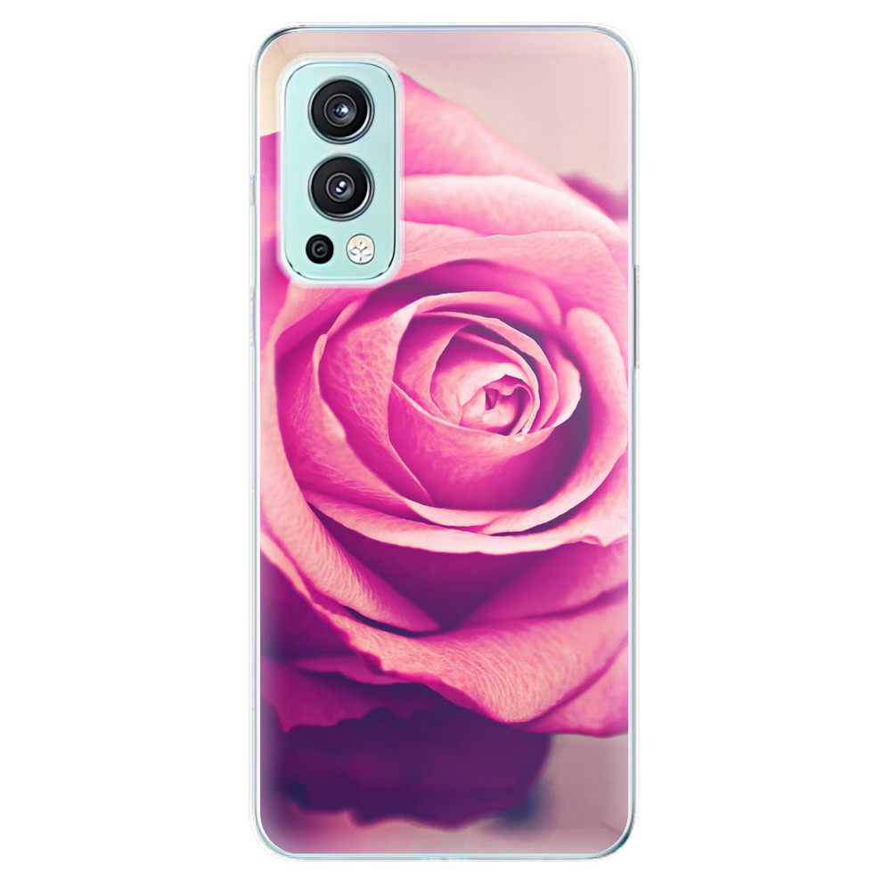 Odolné silikonové pouzdro iSaprio - Pink Rose - OnePlus Nord 2 5G