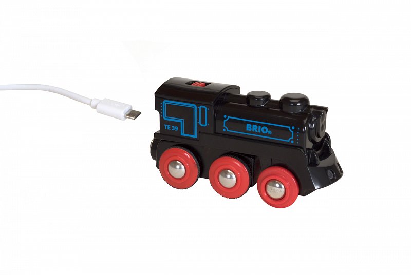 Brio Železnice - Elektrická lokomotiva nabíjecí přes mini USB kabel - World