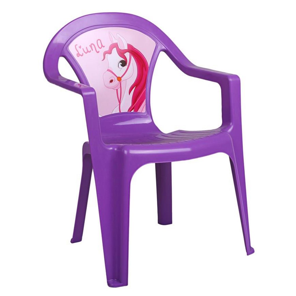 Dětský zahradní nábytek - Plastová židle - fialová