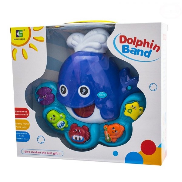 Euro Baby Interaktivní hračka s melodií - Velryba - modrá