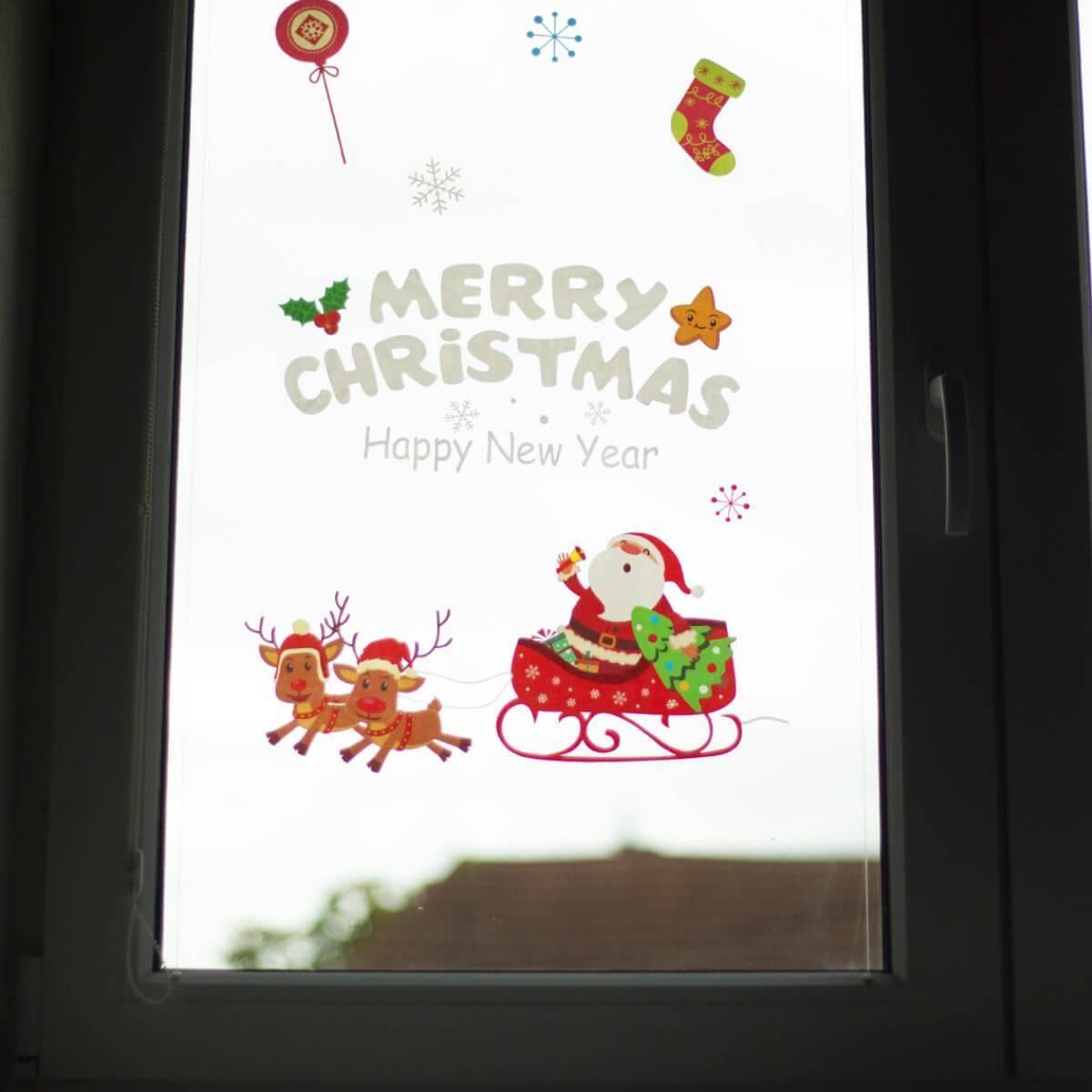 Vánoční nálepky na okno - Santa Claus