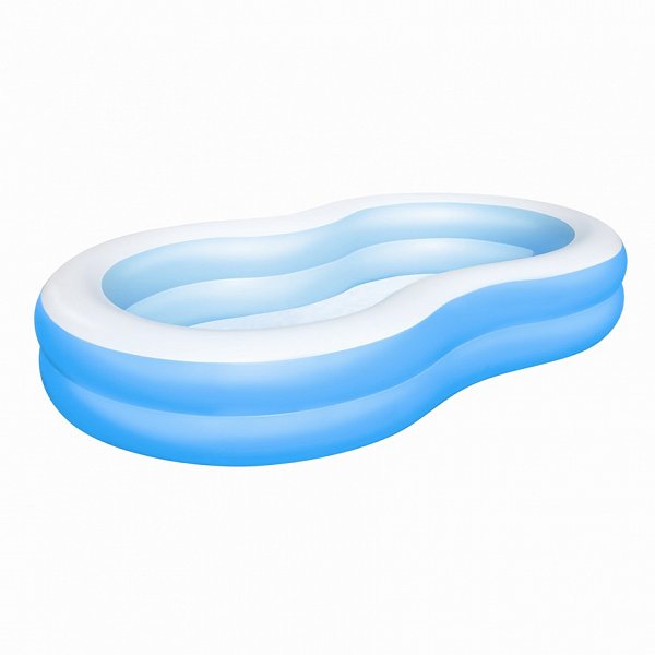 Bestway - Nafukovací bazén Family Pool Deluxe Laguna 262 x 157 x 46 cm - modrý