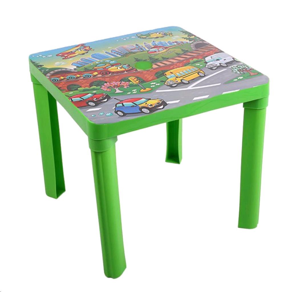 Dětský zahradní nábytek - Plastový stůl - auta - zelená