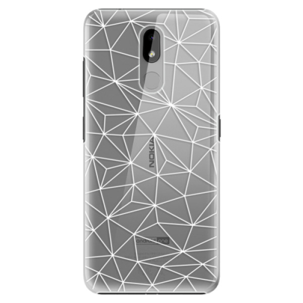 Plastové pouzdro iSaprio - Abstract Triangles 03 - white - Nokia 3.2