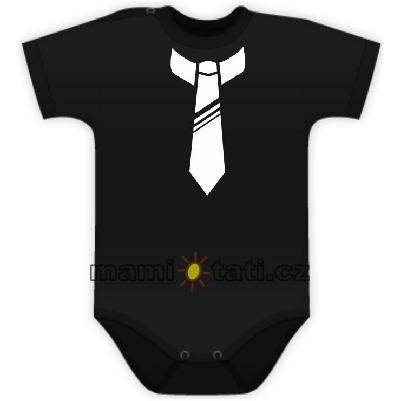 Baby Dejna Body kr. rukávek s potiskem kravaty