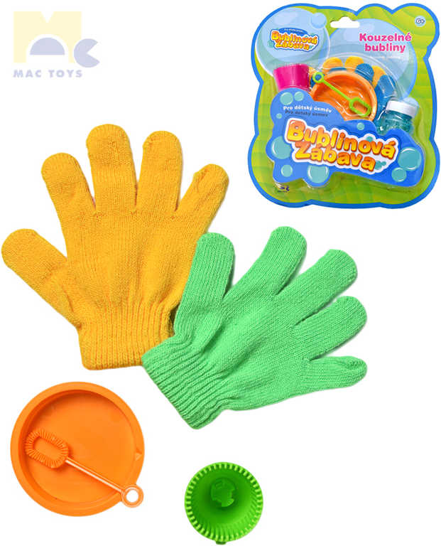 MAC TOYS Bublifuk zábavný skákající bubliny set s rukavicemi a doplňky