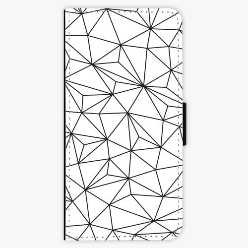 Flipové pouzdro iSaprio - Abstract Triangles 03 - black - Samsung Galaxy A3 2016