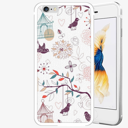 Plastový kryt iSaprio - Birds - iPhone 6/6S - Silver