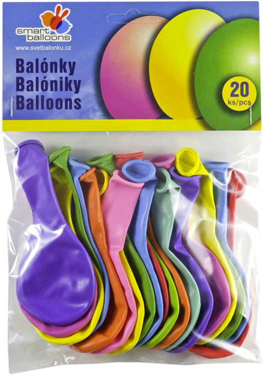 GEMAR Balónky nafukovací 21cm Pastelové barevné set 20ks v sáčku