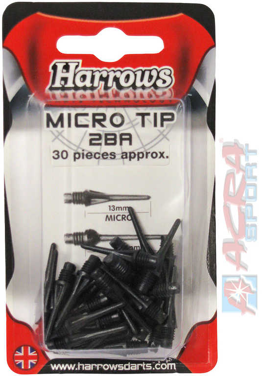 ACRA Náhradní hroty k šipkám HARROWS Micro sada 30ks T93 2 barvy