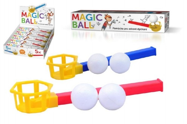 Magic ball kouzelný míček foukací hlavolam 2 barvy v krabičce 22x4,5x3cm 10ks v boxu