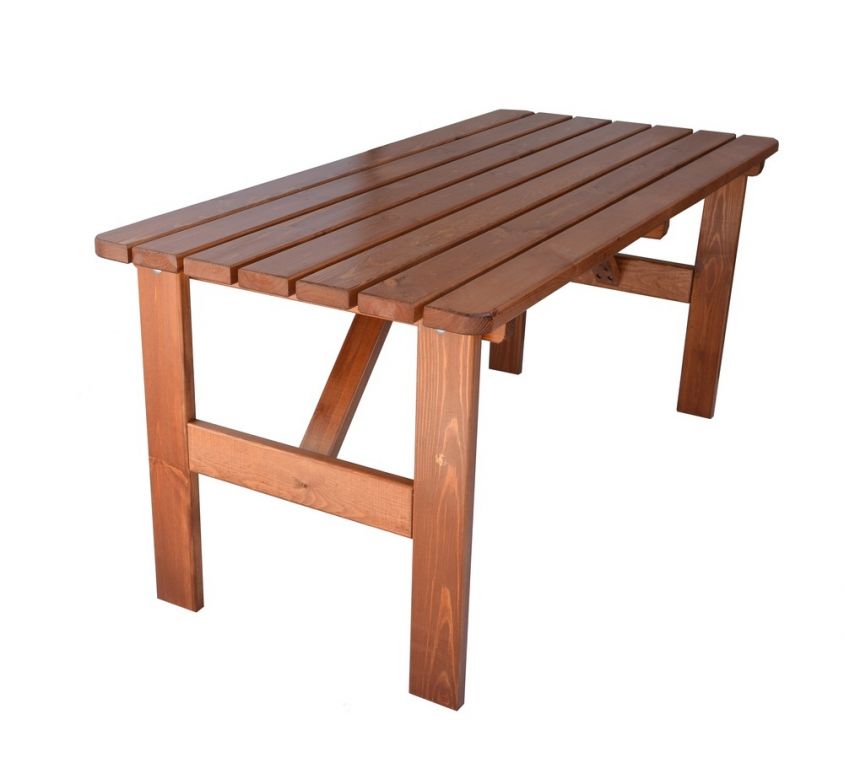 Zahradní dřevěný stůl Viking - 150 cm, lakovaný