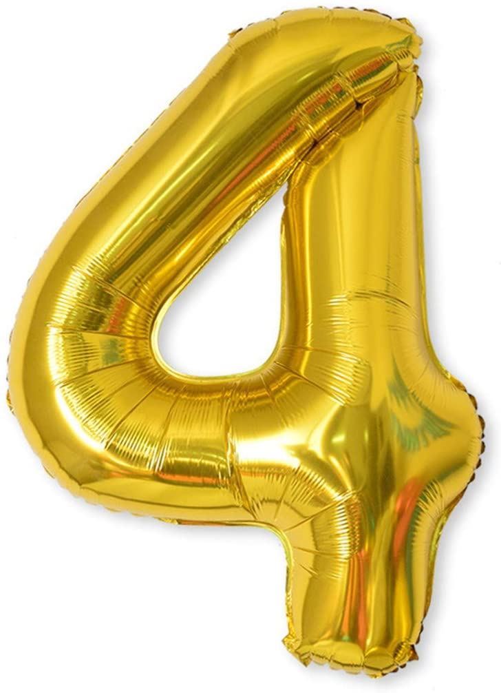 Nafukovací balónky čísla maxi zlaté - 4
