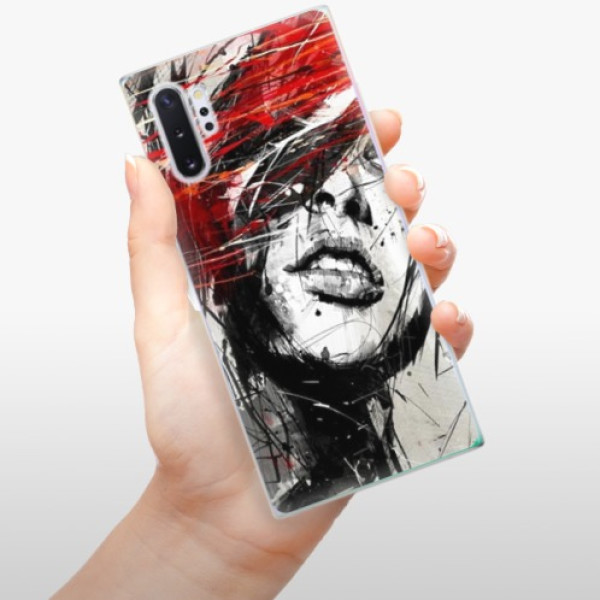 Odolné silikonové pouzdro iSaprio - Sketch Face - Samsung Galaxy Note 10+