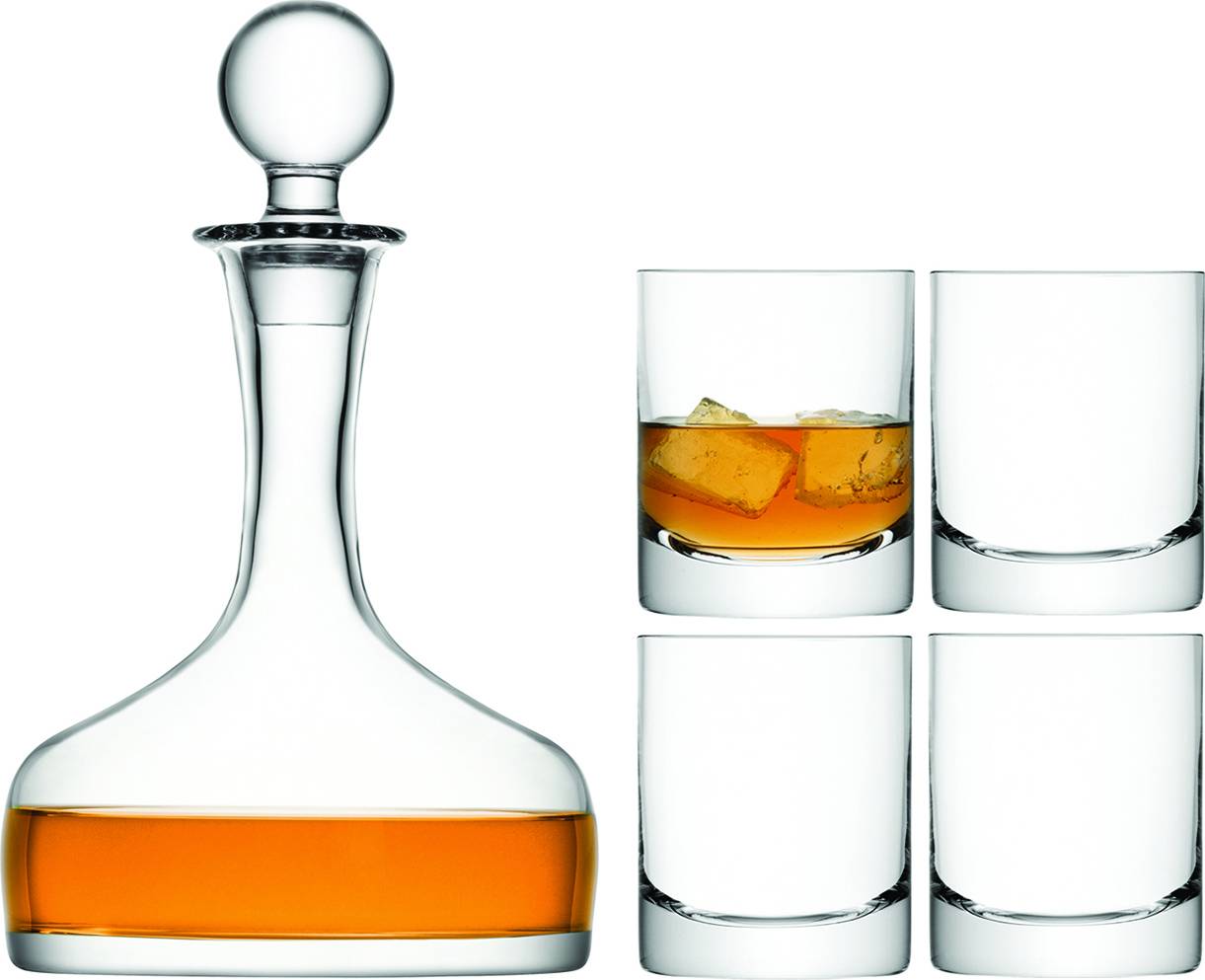 LSA dárkový set Whisky, 4 sklenice (250ml), karafa (1,6l), čiré G1032-00-301