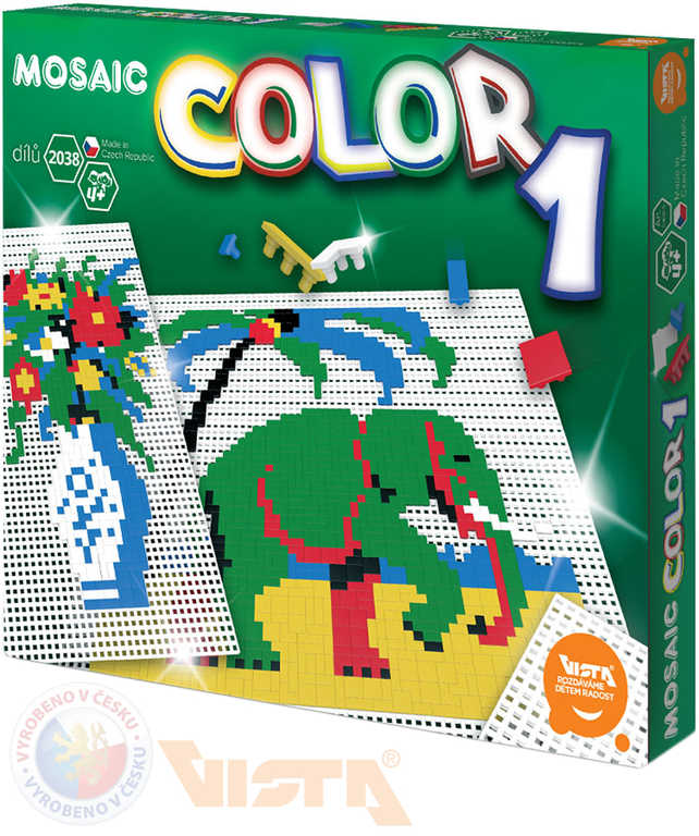 VISTA Mosaic Color 1 Stavebnice mozaiková 2016 dílků v krabici plast