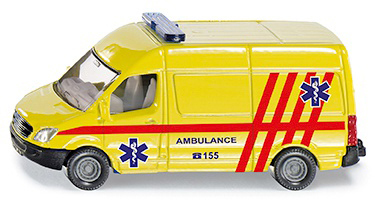 SIKU Auto ambulance dodávka žlutá CZ model kov 0809