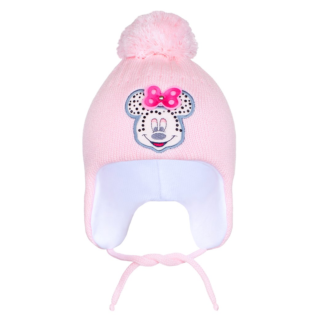 Zimní dětská čepička New Baby Minnie světle - růžová/104 (3-4r)