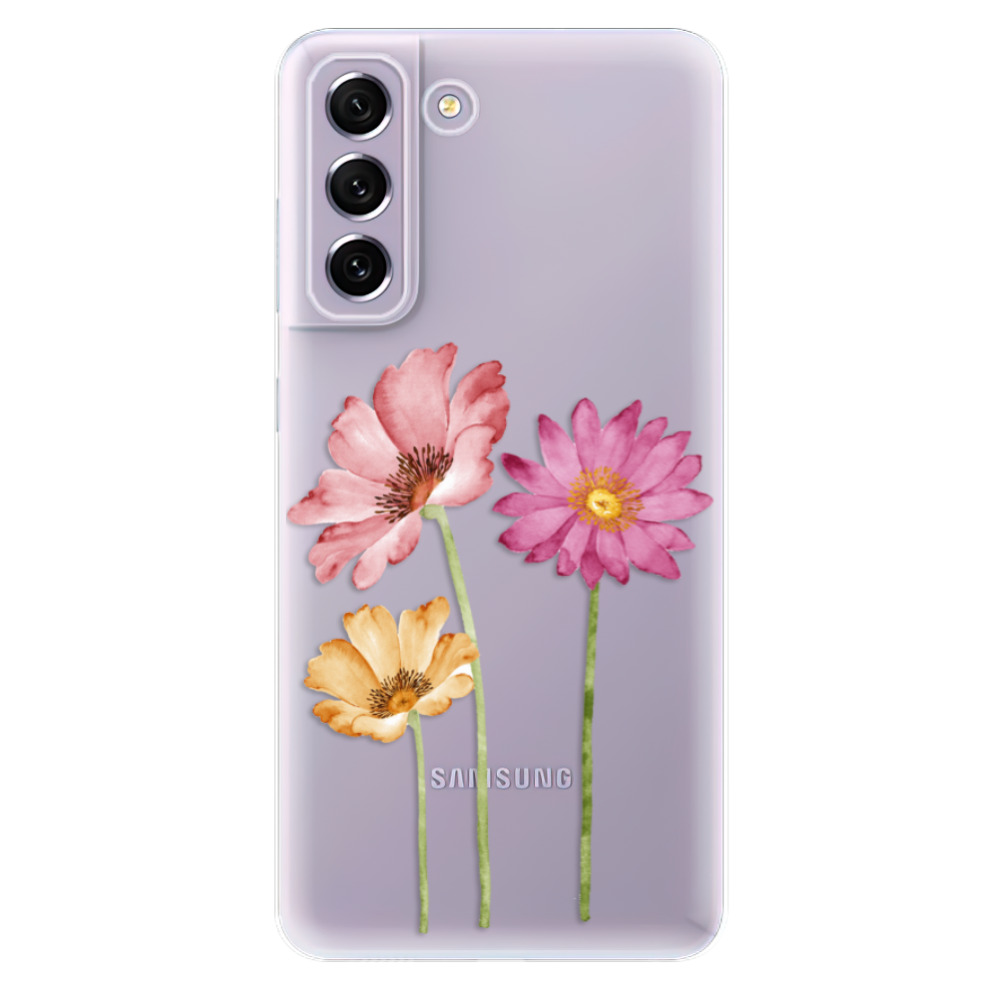 Odolné silikonové pouzdro iSaprio - Three Flowers - Samsung Galaxy S21 FE 5G